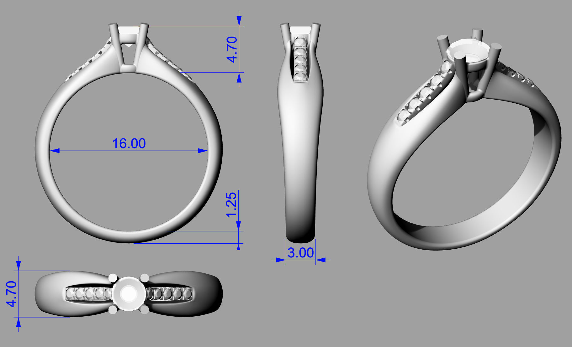 Ring Engagement 3D print model_7