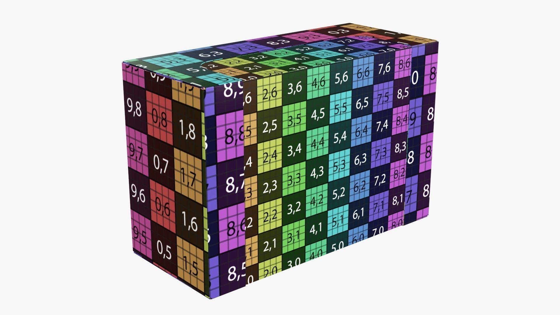 Cardboard display box retail 06 3D model_11