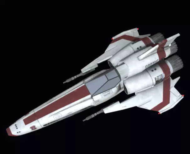 Viper Galactica Low-poly 3D model_0
