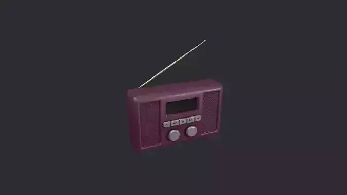 Stylized Purple Portable Radio