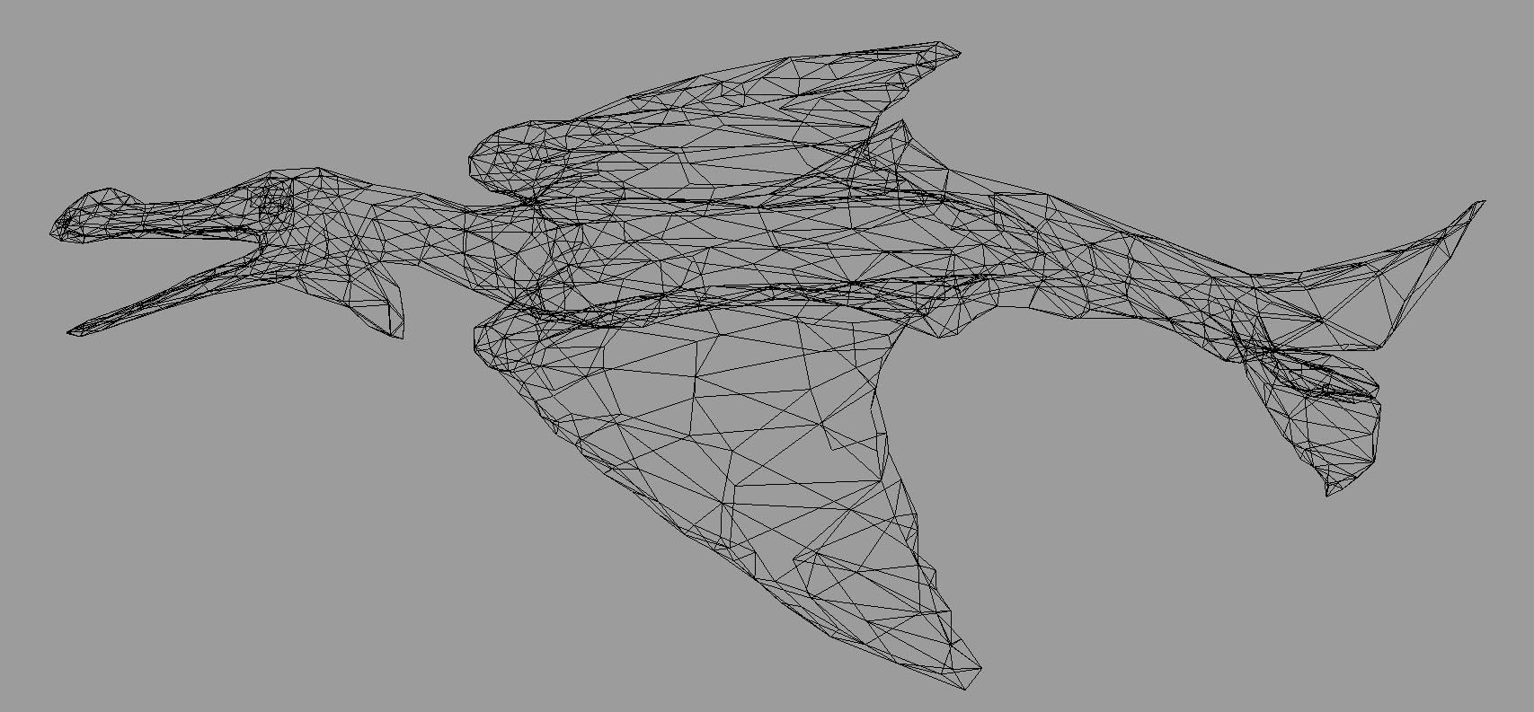 Terafin - prehistoric flying creature Low-poly 3D model_4