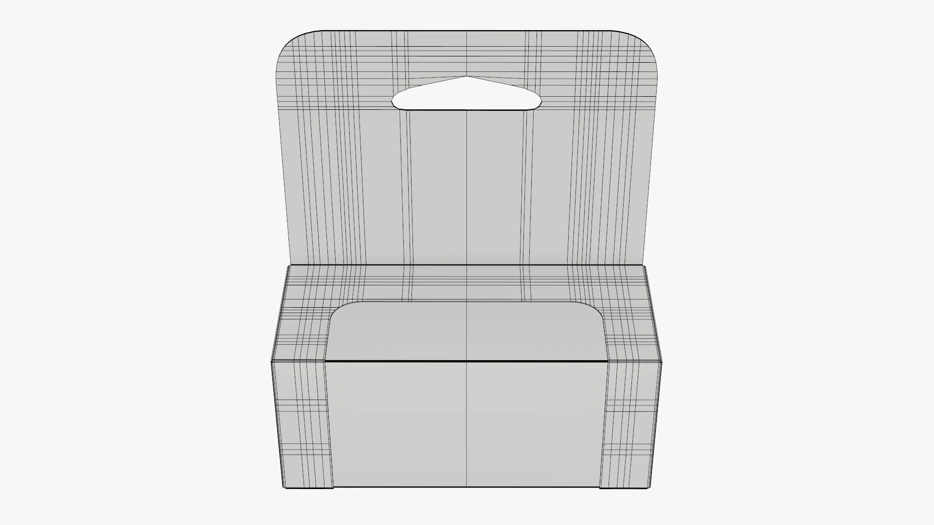 Hanging cardboard display box retail 01 3D model_6