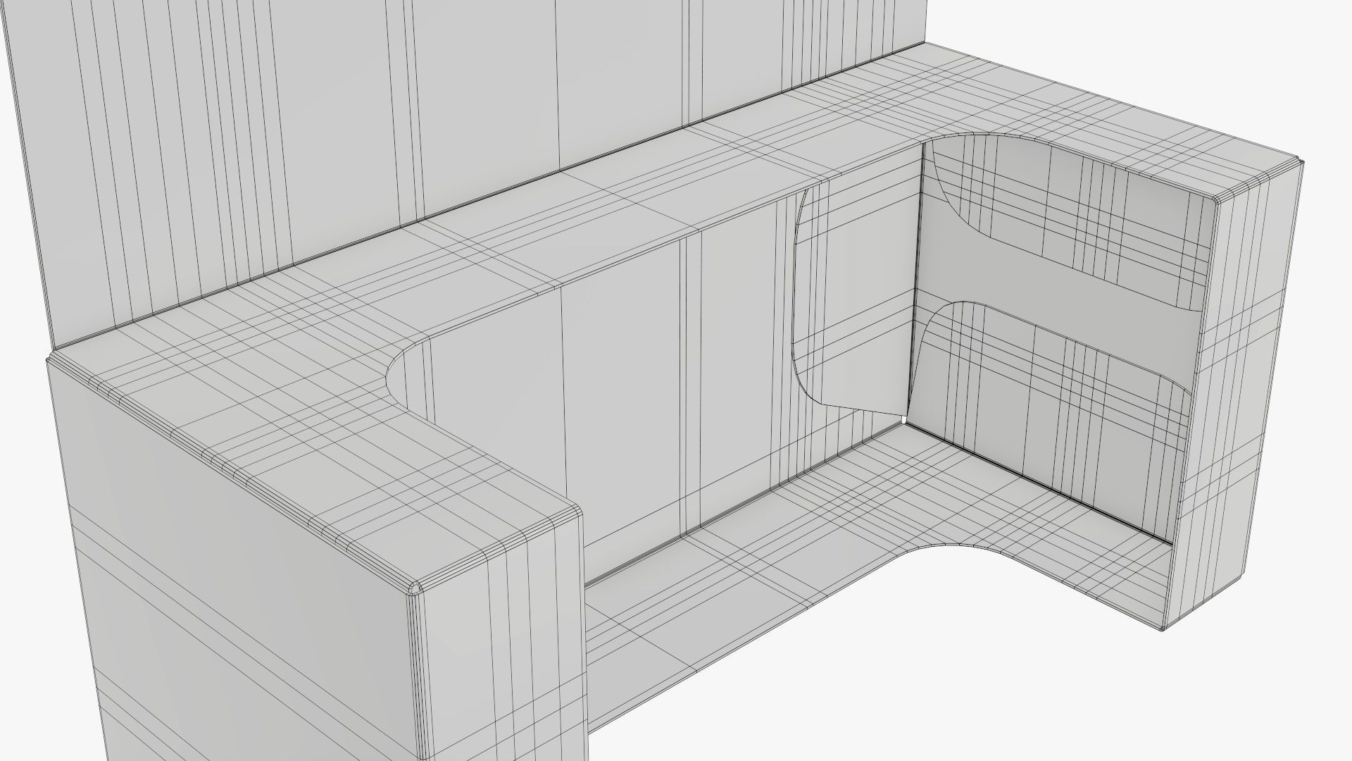 Hanging cardboard display box retail 01 3D model_10