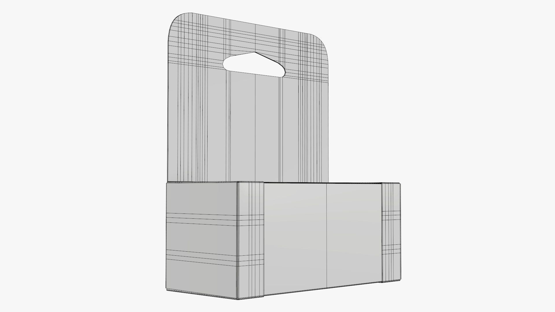 Hanging cardboard display box retail 01 3D model_8