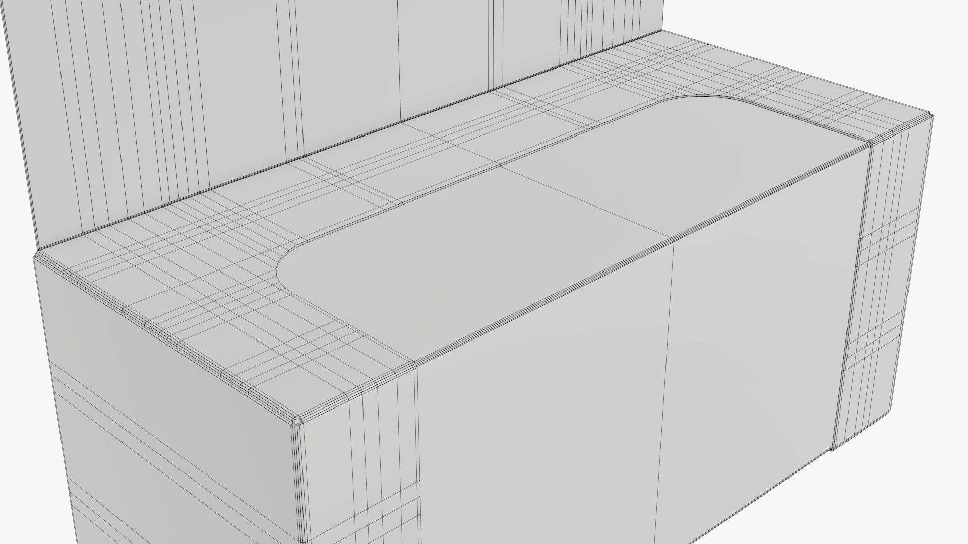 Hanging cardboard display box retail 01 3D model_9