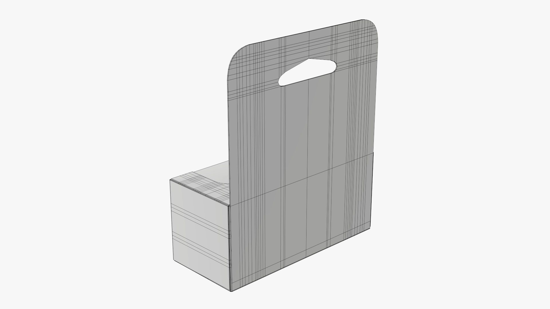 Hanging cardboard display box retail 01 3D model_7