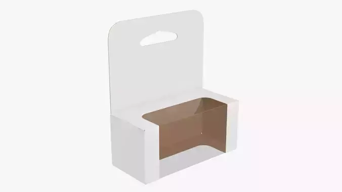 Hanging cardboard display box retail 01