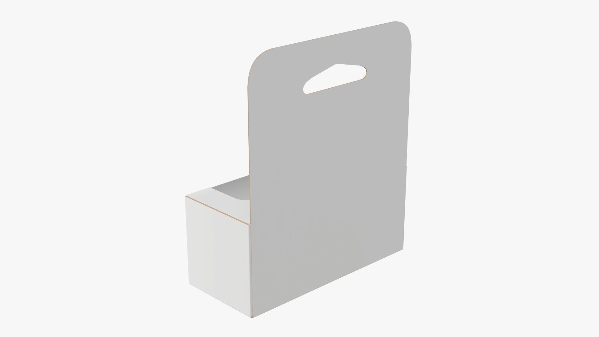 Hanging cardboard display box retail 01 3D model_2