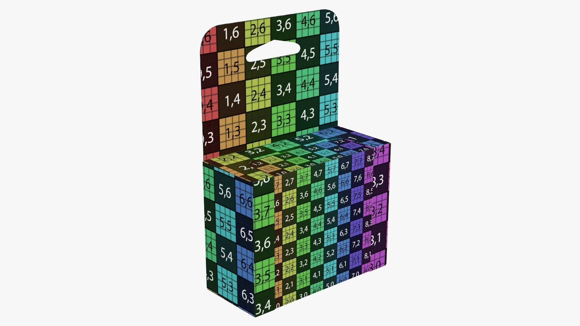 Hanging cardboard display box retail 02 3D model_11