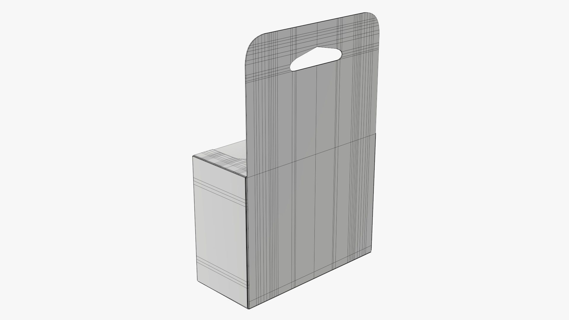 Hanging cardboard display box retail 02 3D model_7