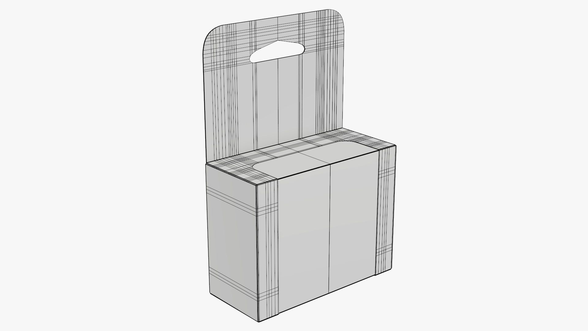 Hanging cardboard display box retail 02 3D model_5