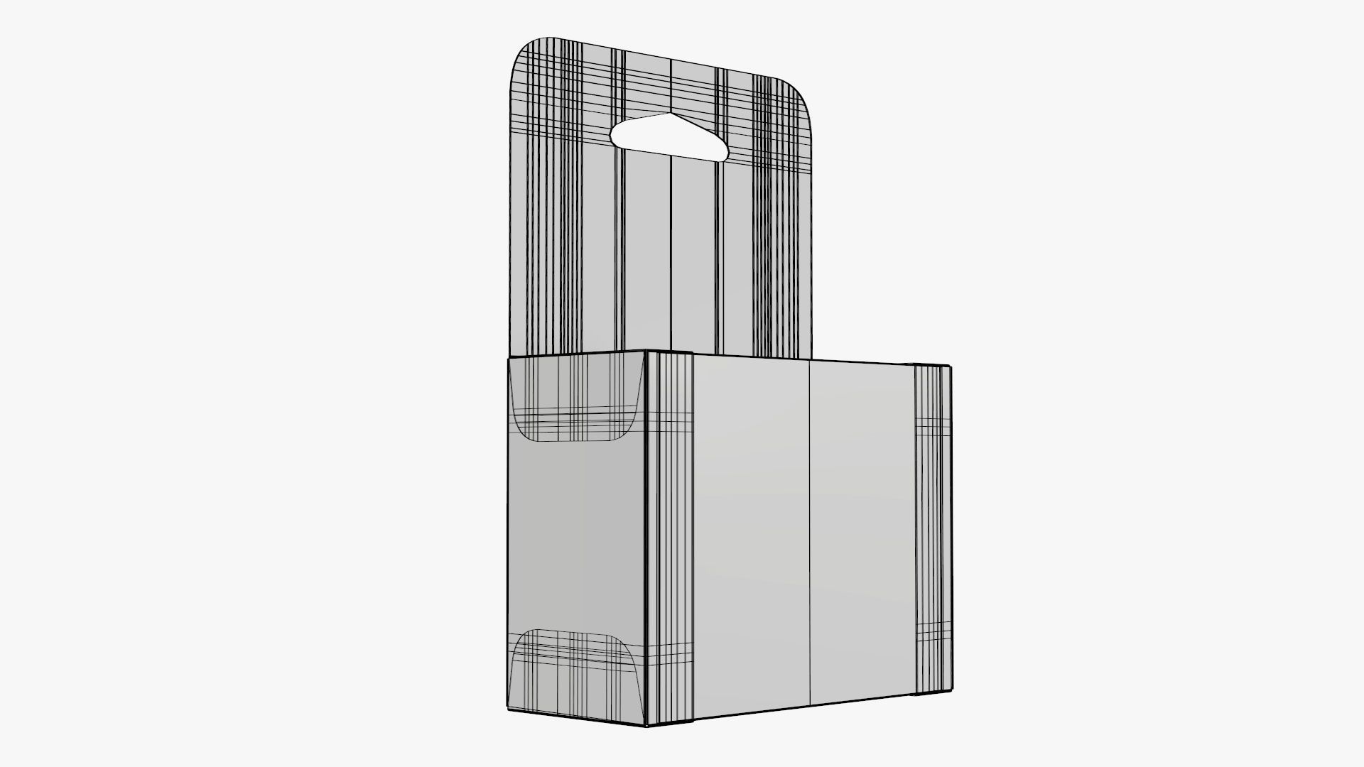 Hanging cardboard display box retail 02 3D model_8