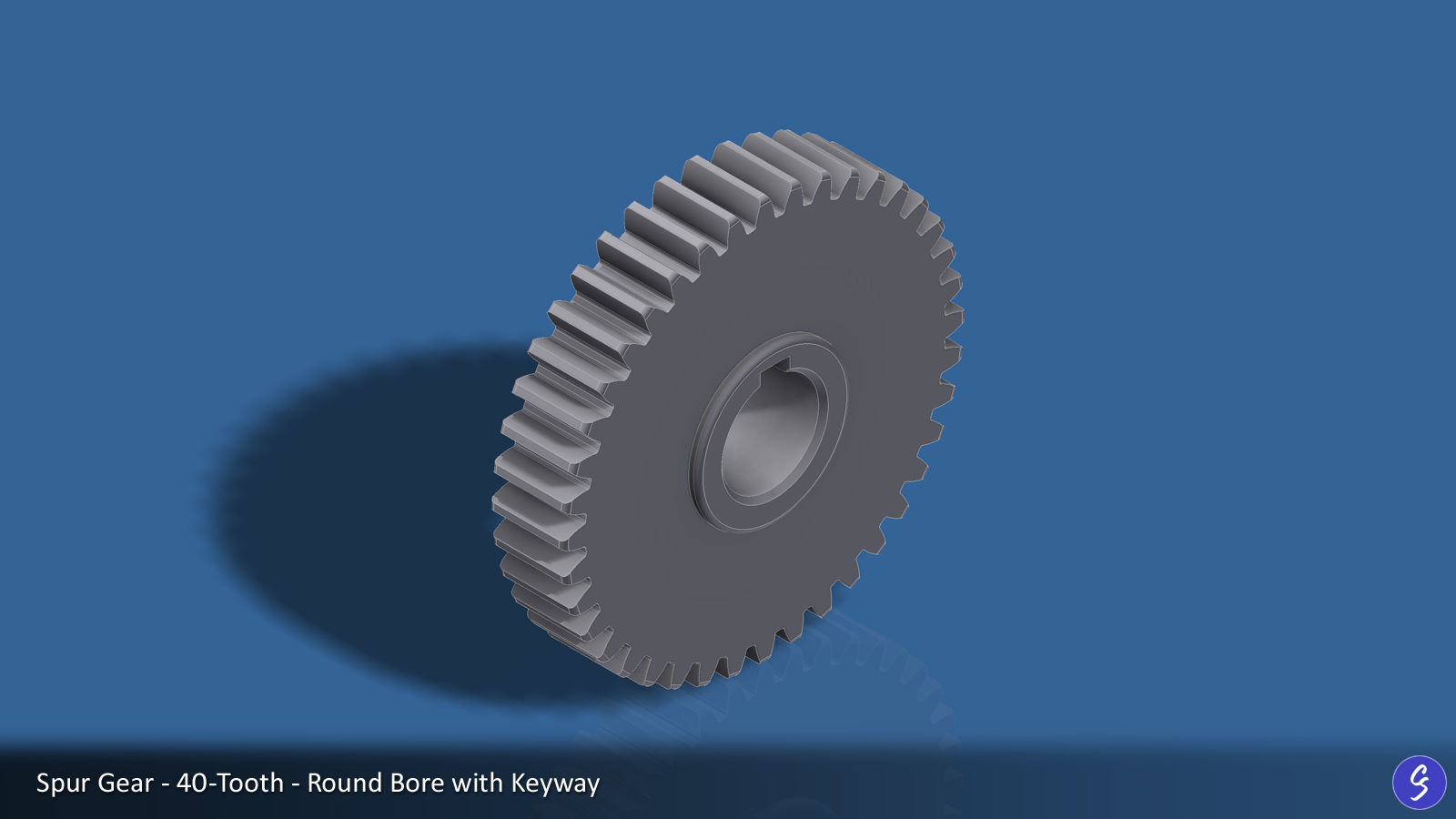 40-Tooth Spur Gear 03 3D print model_4