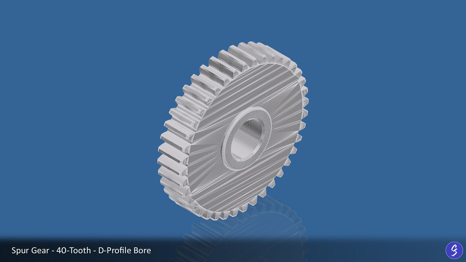 40-Tooth Spur Gear 03 3D print model_10