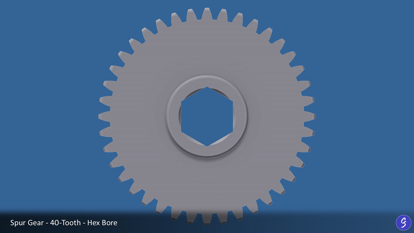 40-Tooth Spur Gear 03 3D print model_13