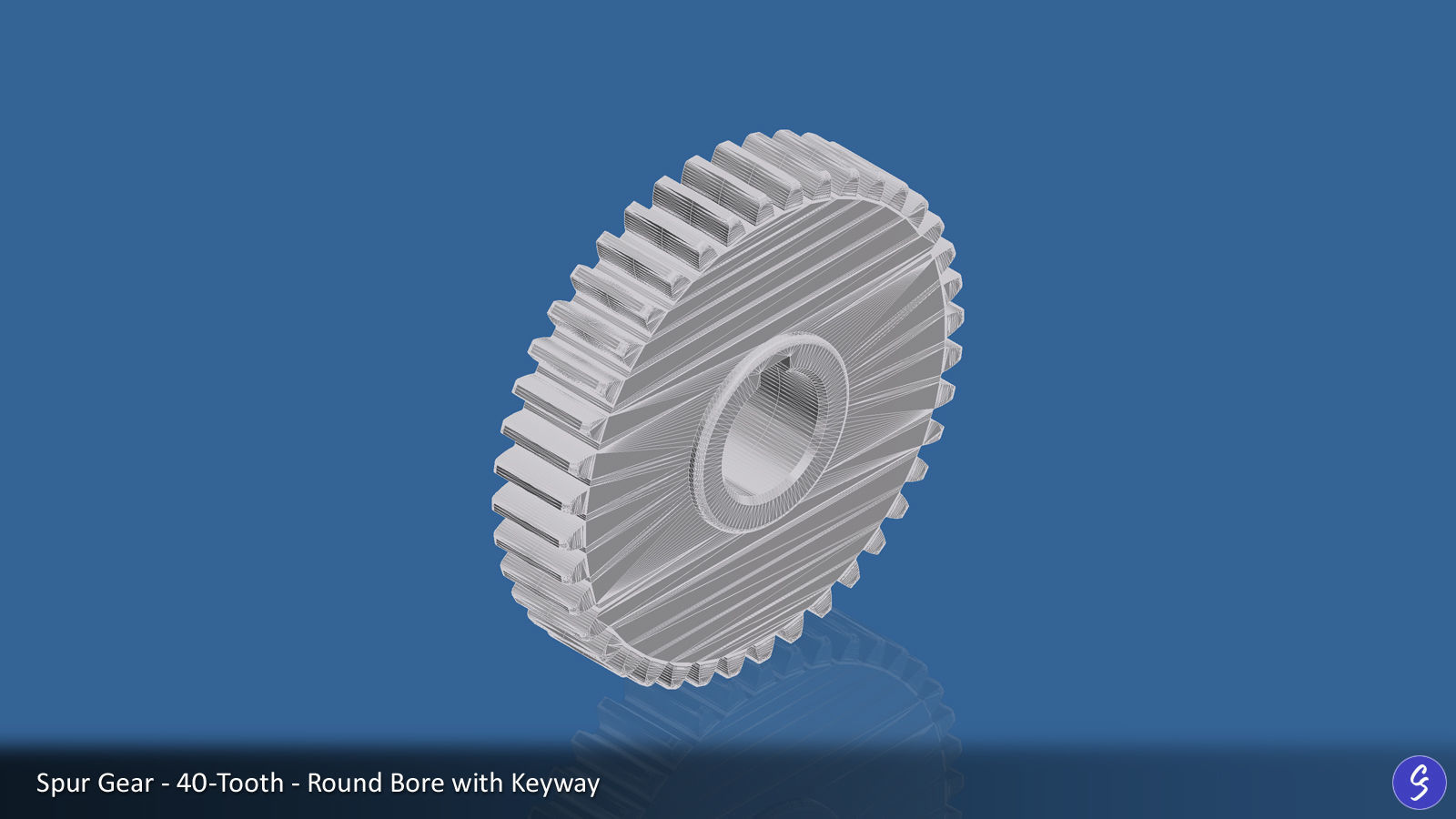 40-Tooth Spur Gear 03 3D print model_6