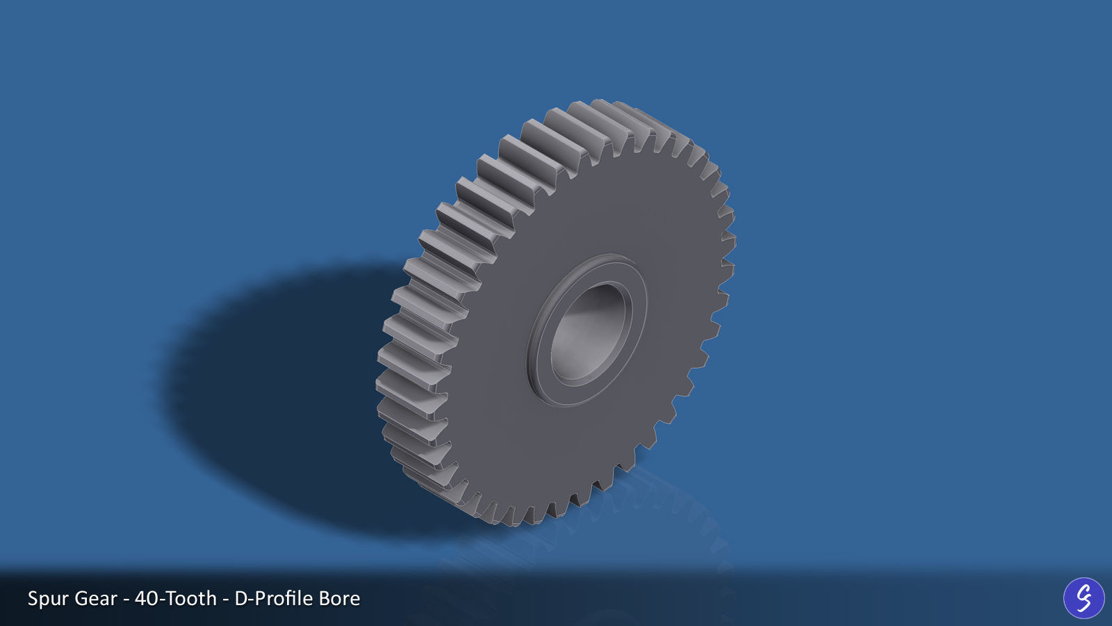 40-Tooth Spur Gear 03 3D print model_8