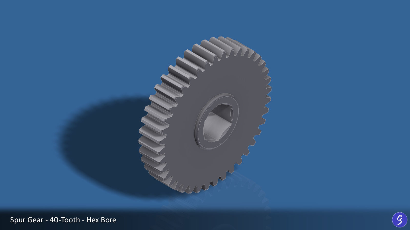 40-Tooth Spur Gear 03 3D print model_12