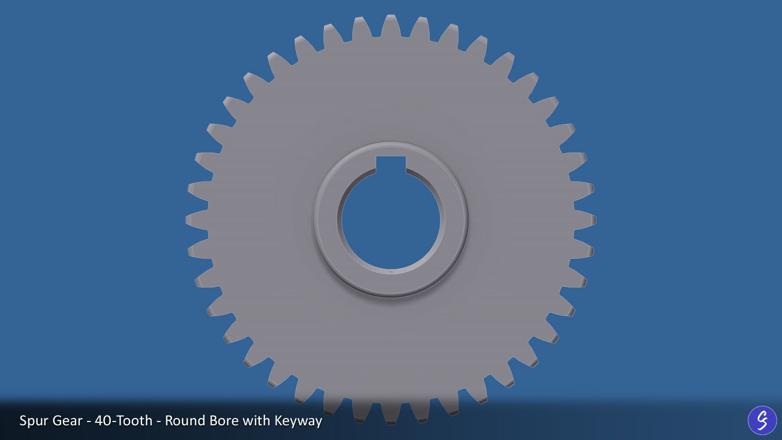40-Tooth Spur Gear 03 3D print model_5