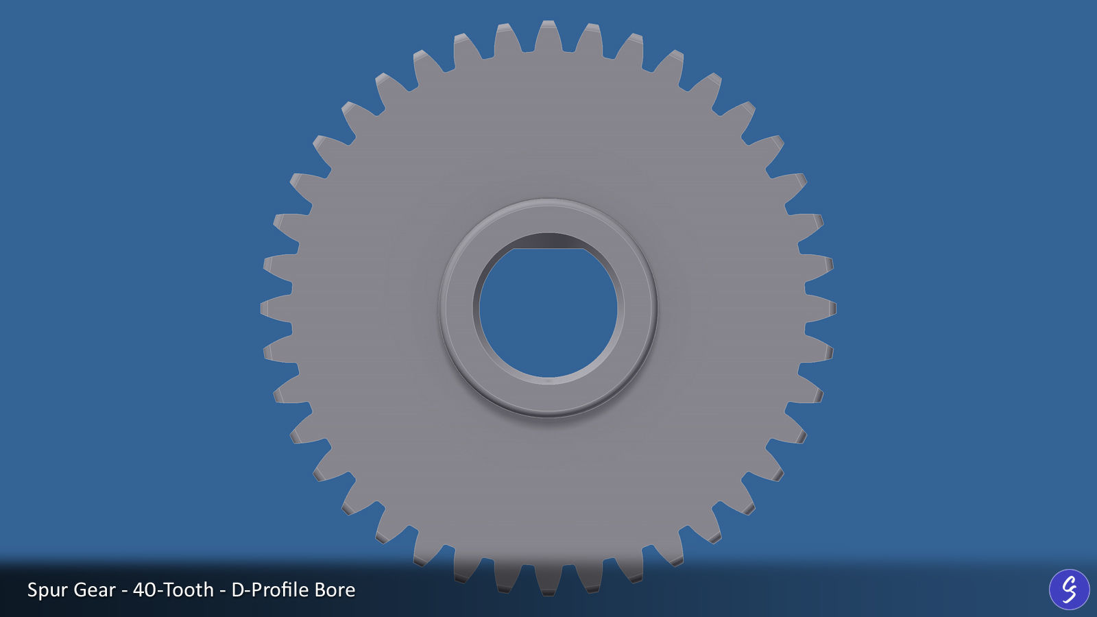 40-Tooth Spur Gear 03 3D print model_9