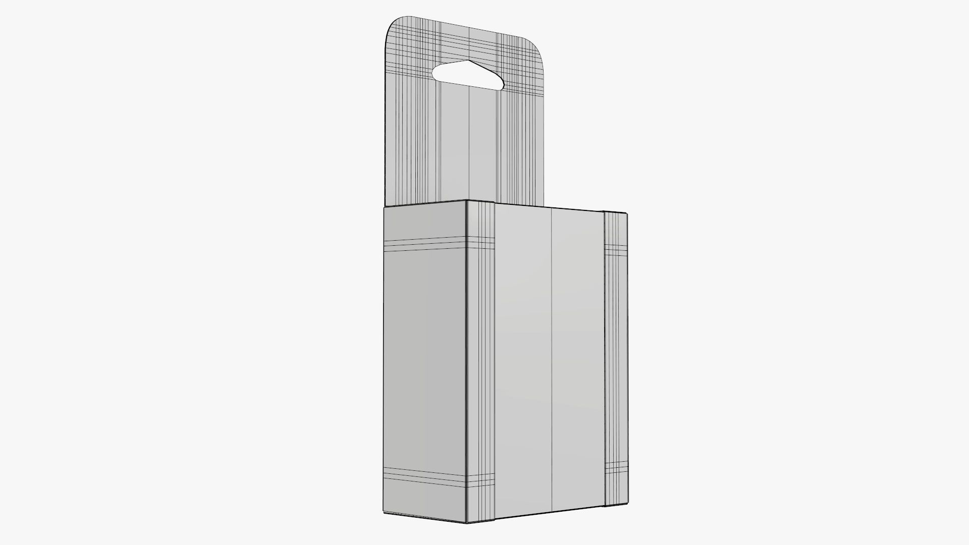 Hanging cardboard display box retail 03 3D model_8