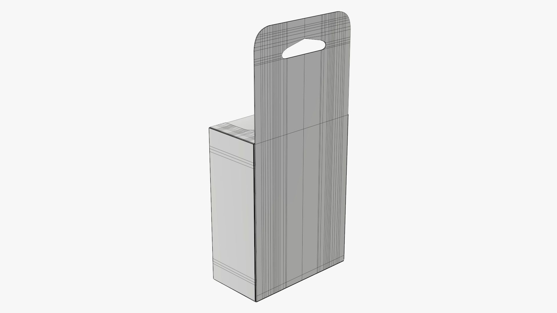 Hanging cardboard display box retail 03 3D model_7