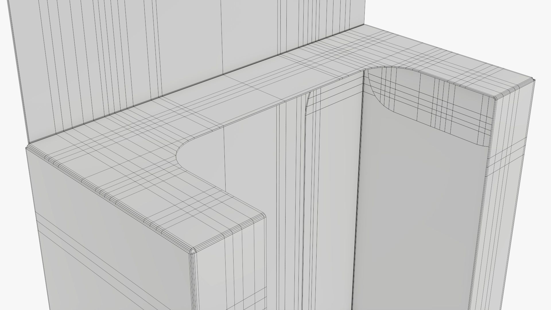 Hanging cardboard display box retail 03 3D model_10