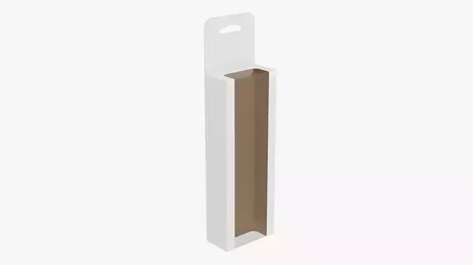 Hanging cardboard display box retail 04 3D model