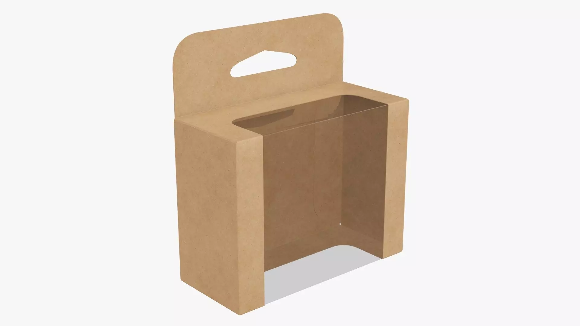 Hanging cardboard display box retail 06 3D model_0