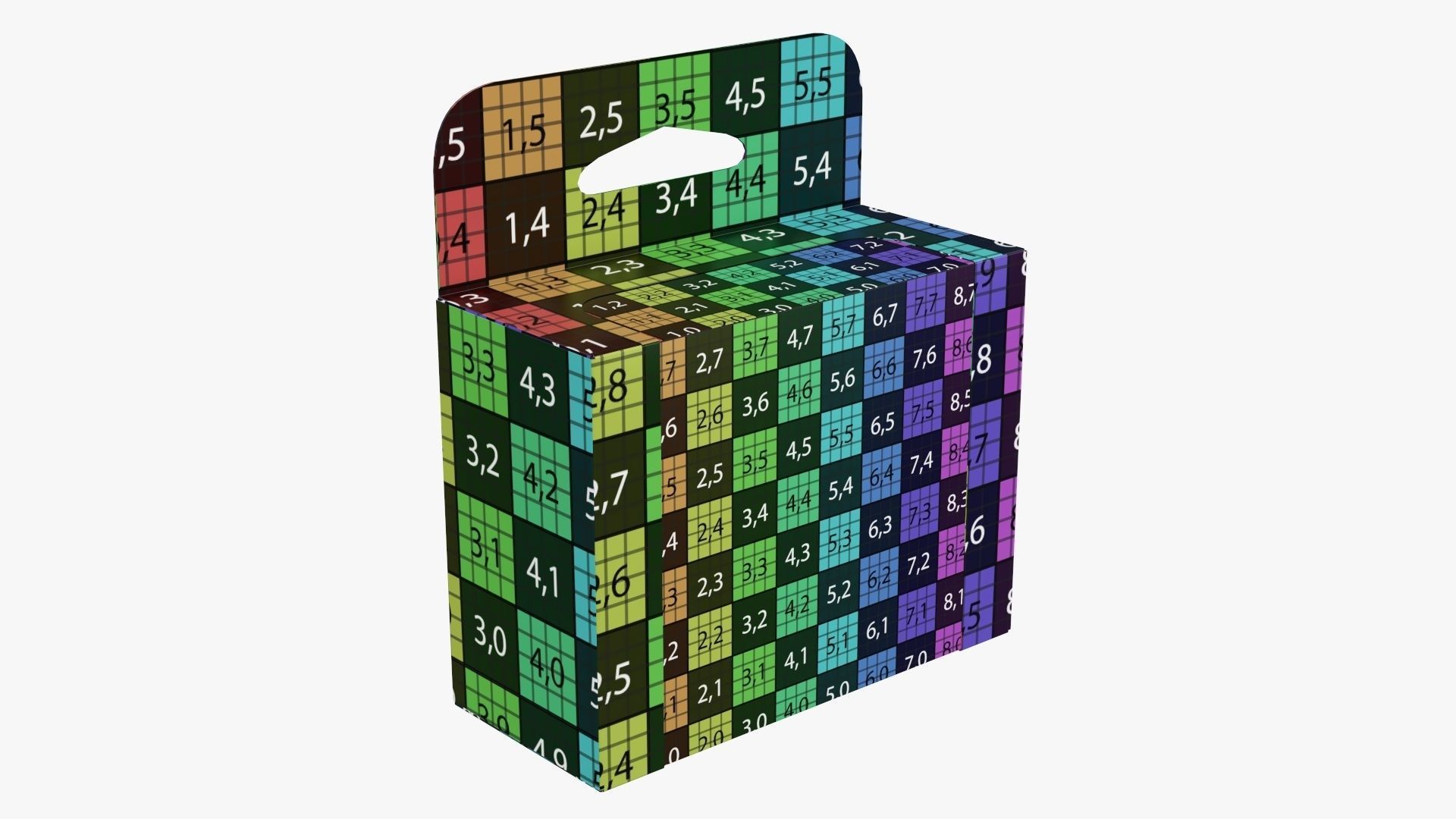 Hanging cardboard display box retail 06 3D model_11