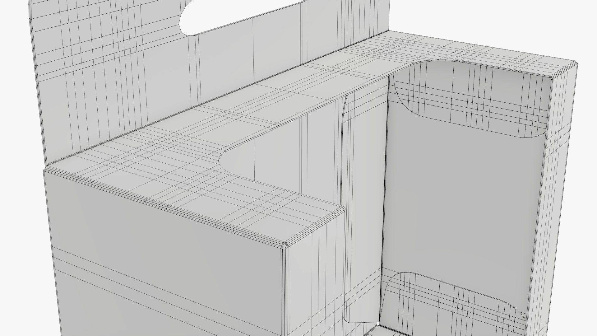 Hanging cardboard display box retail 06 3D model_10