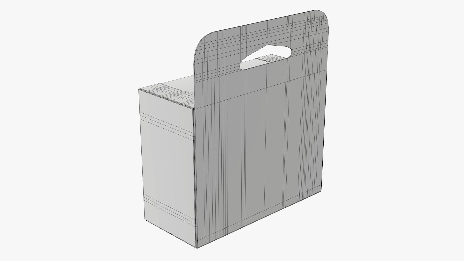 Hanging cardboard display box retail 06 3D model_7