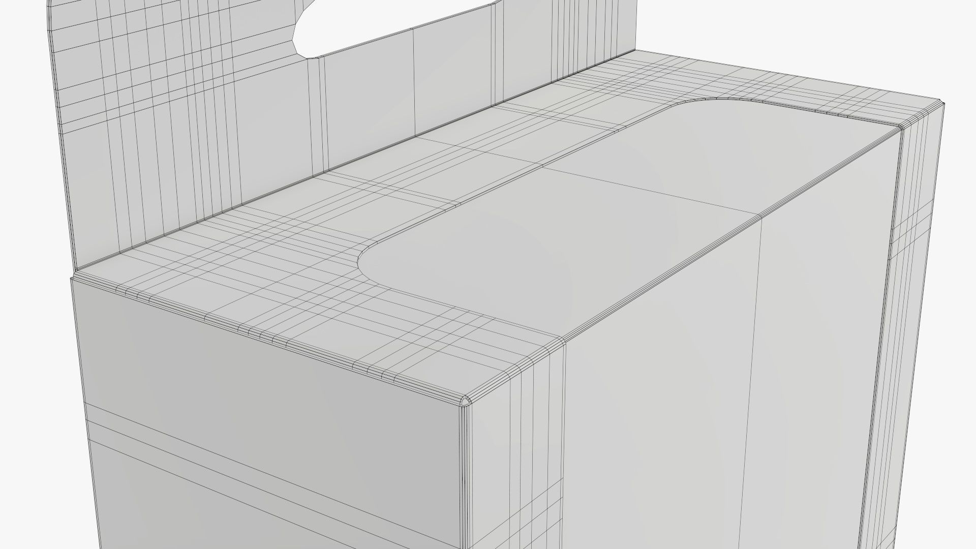 Hanging cardboard display box retail 06 3D model_9