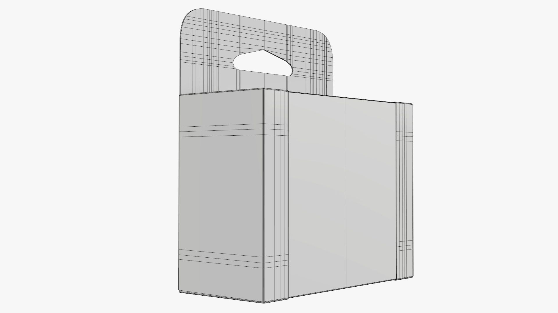 Hanging cardboard display box retail 06 3D model_8
