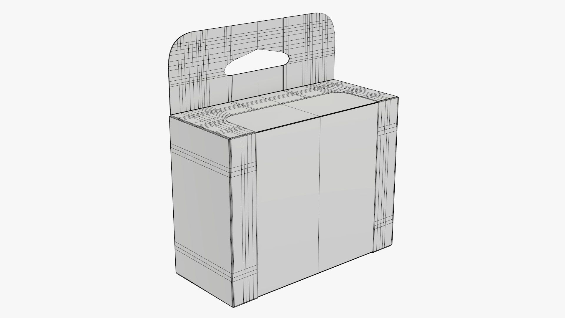 Hanging cardboard display box retail 06 3D model_5