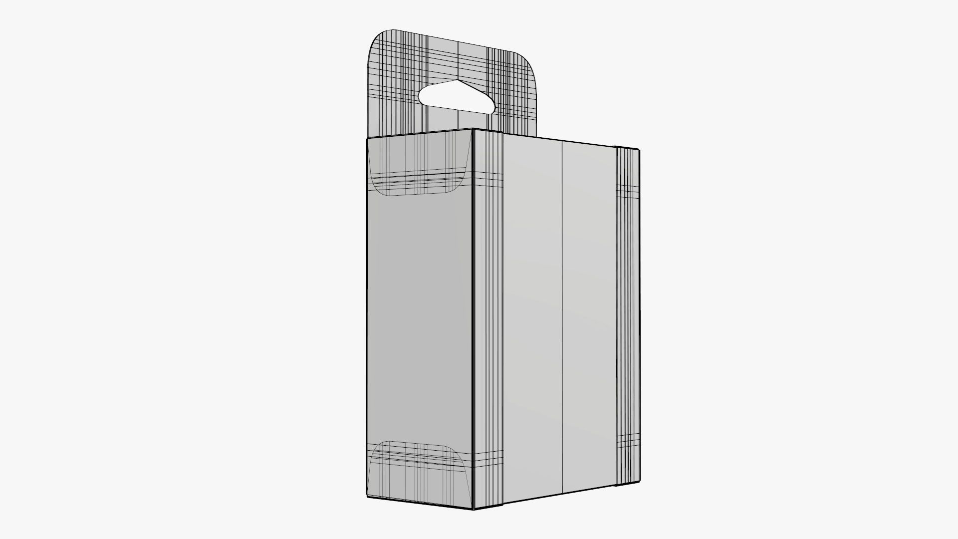 Hanging cardboard display box retail 07 3D model_8