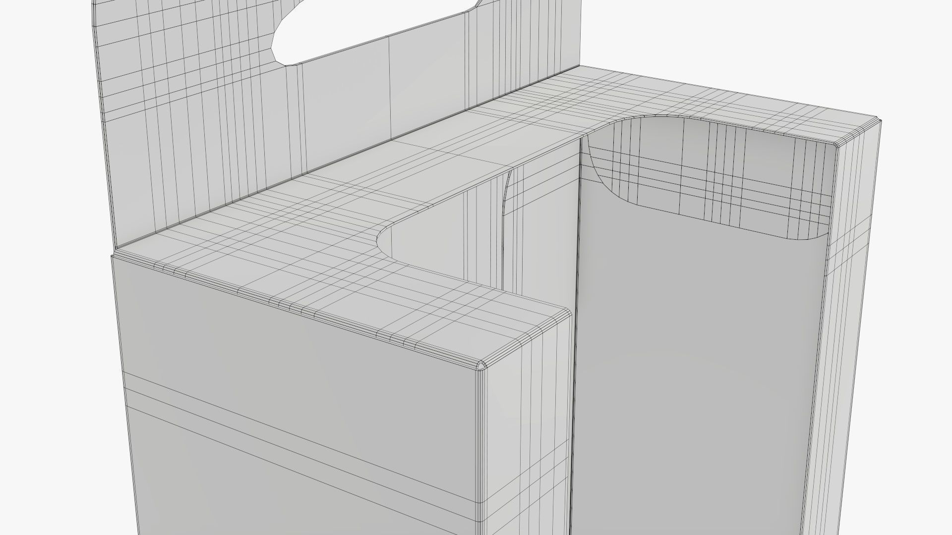 Hanging cardboard display box retail 07 3D model_10