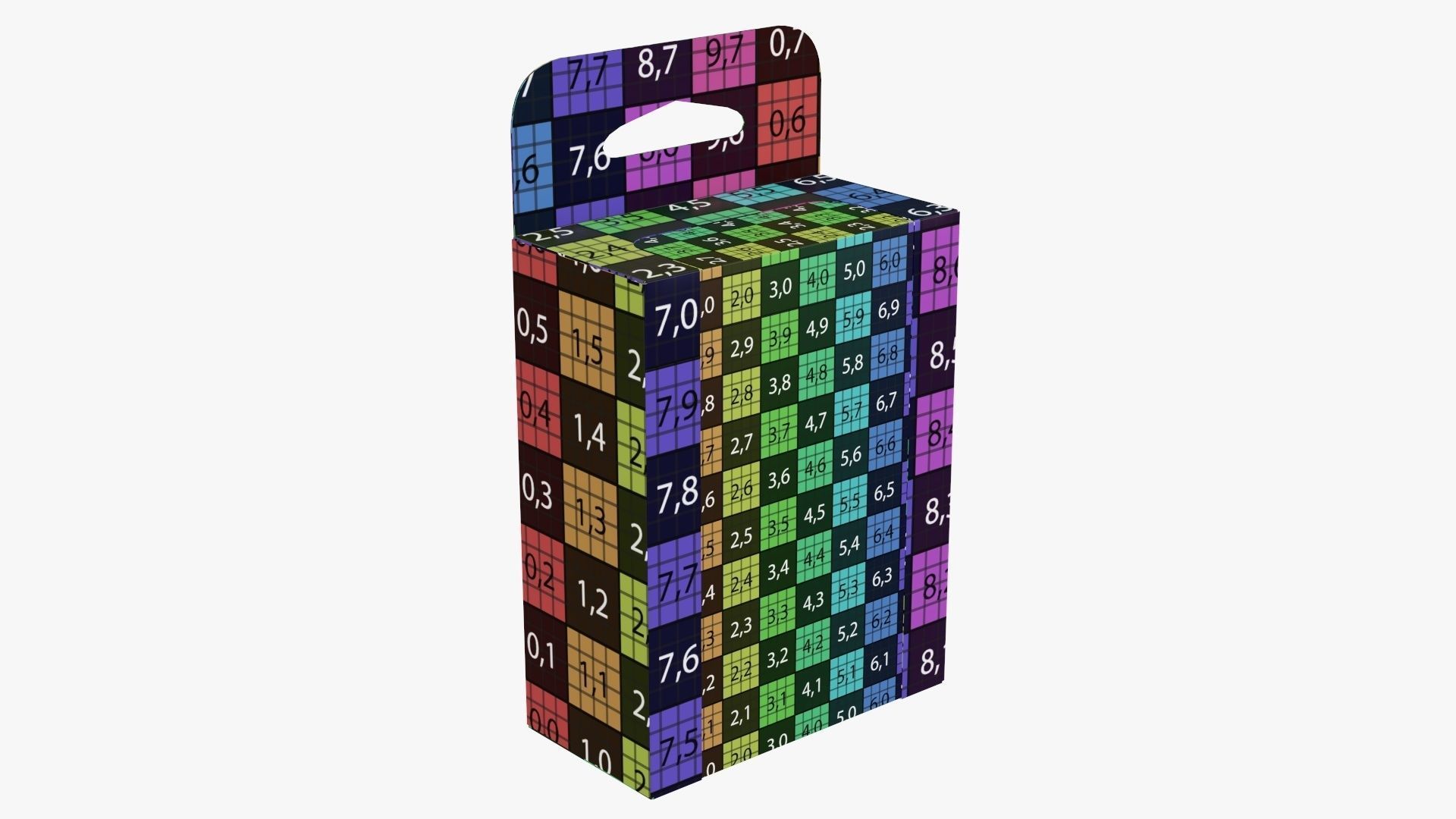 Hanging cardboard display box retail 07 3D model_11