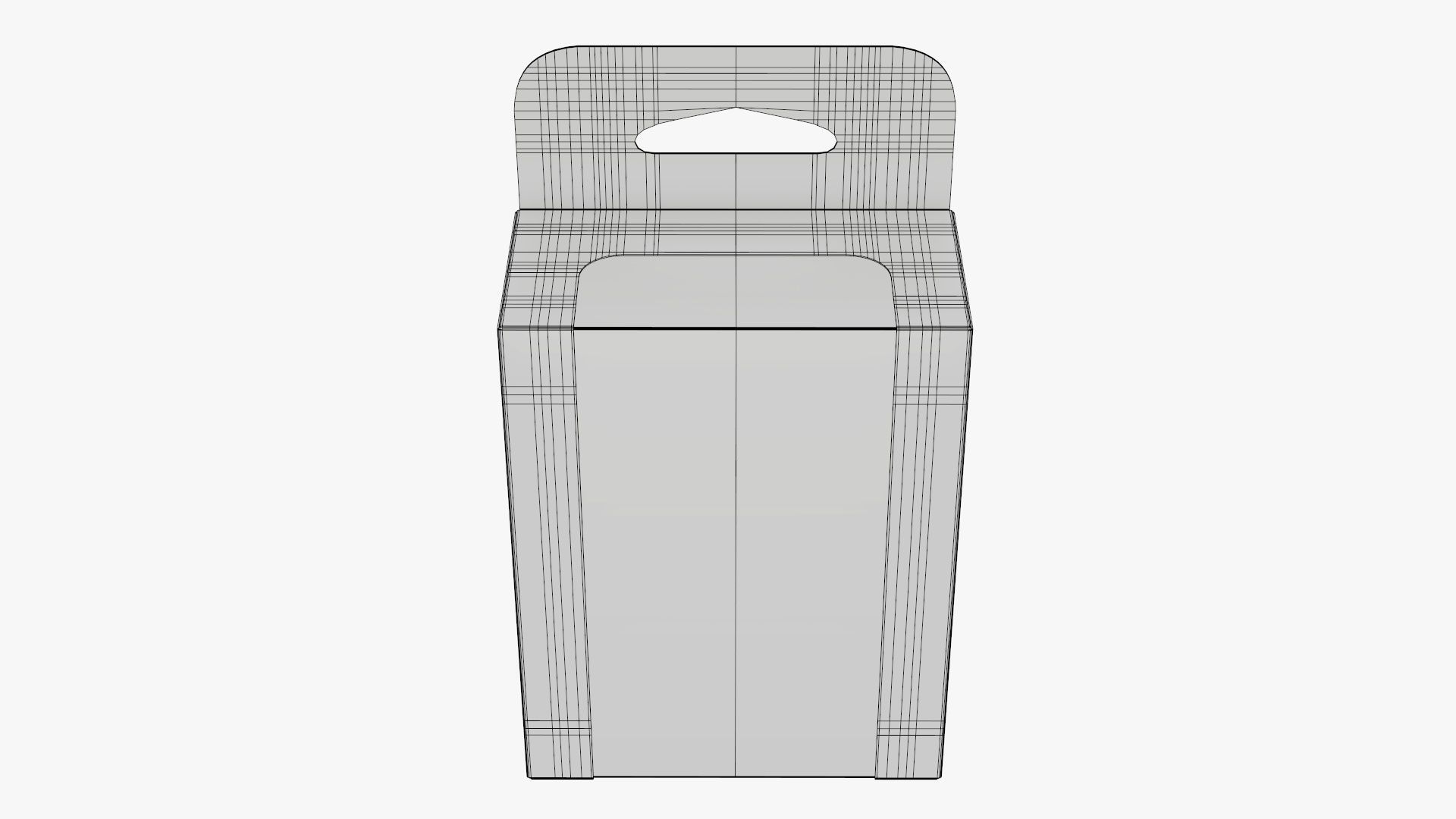 Hanging cardboard display box retail 07 3D model_6