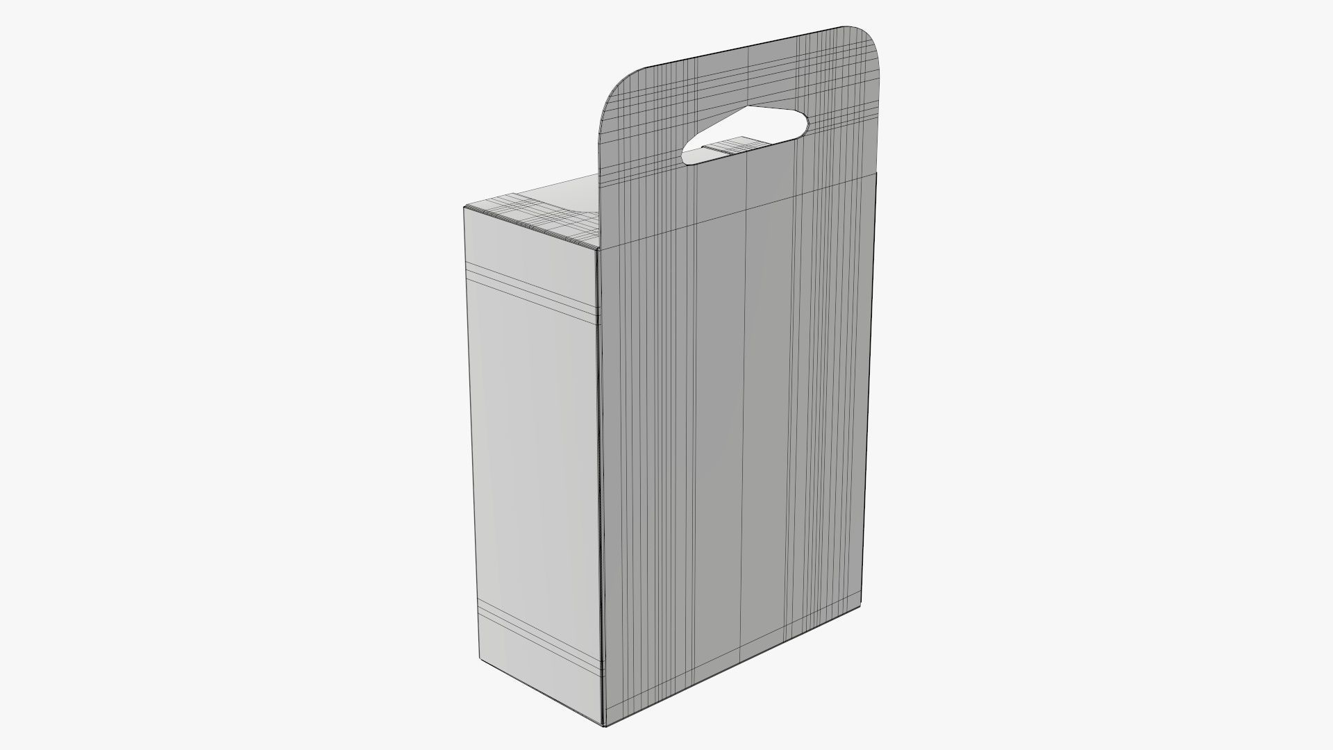 Hanging cardboard display box retail 07 3D model_7