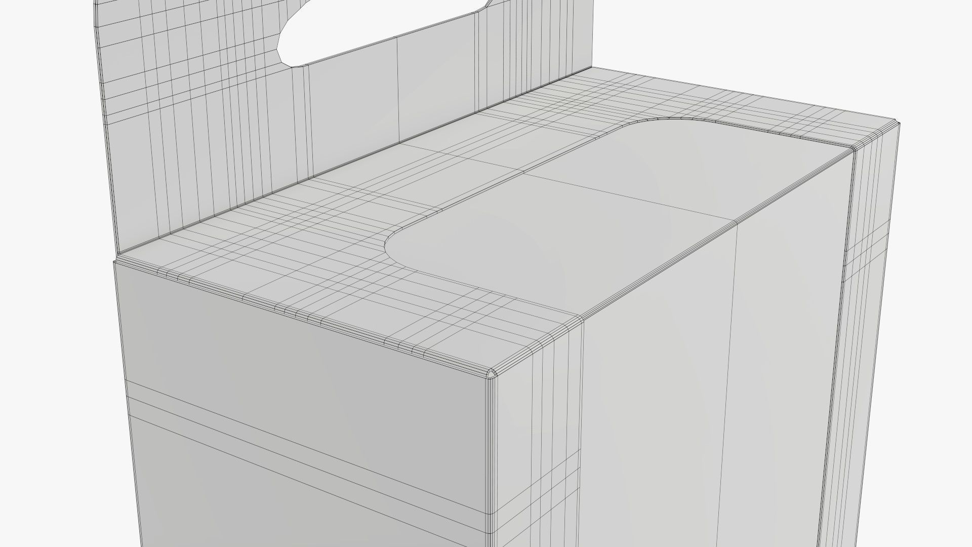 Hanging cardboard display box retail 07 3D model_9