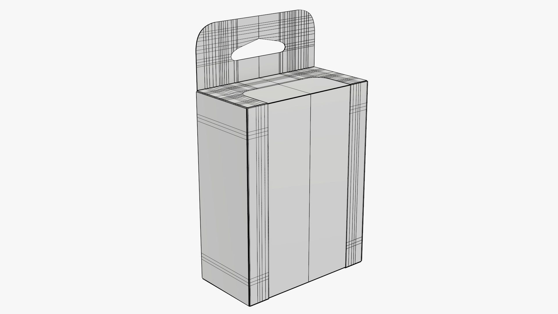 Hanging cardboard display box retail 07 3D model_5