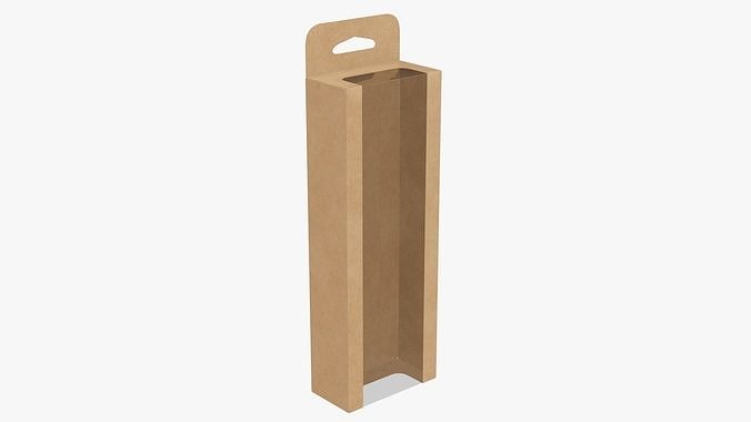 Hanging cardboard display box retail 08 3D model