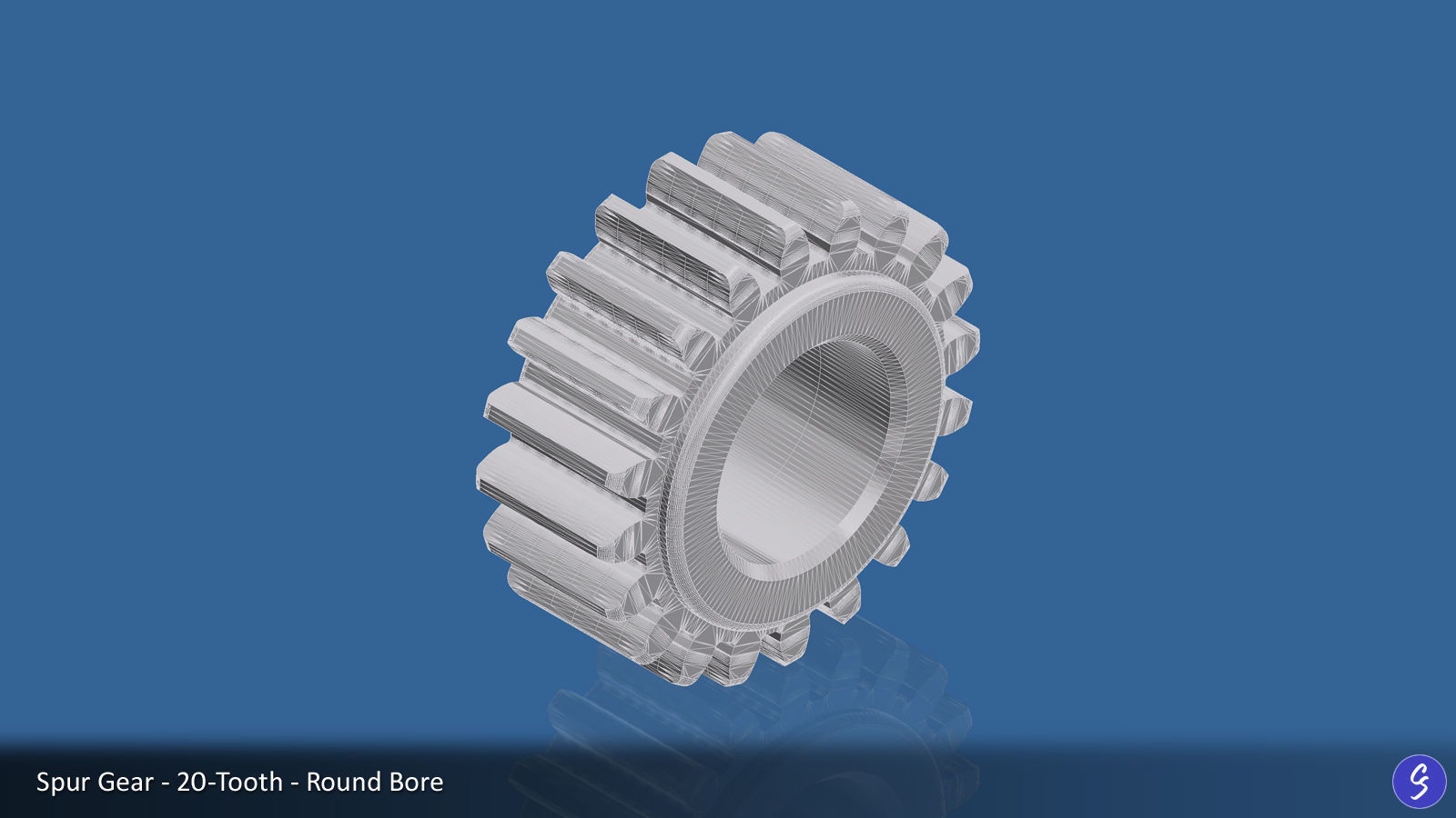 20-Tooth Spur Gear 03 3D print model_2