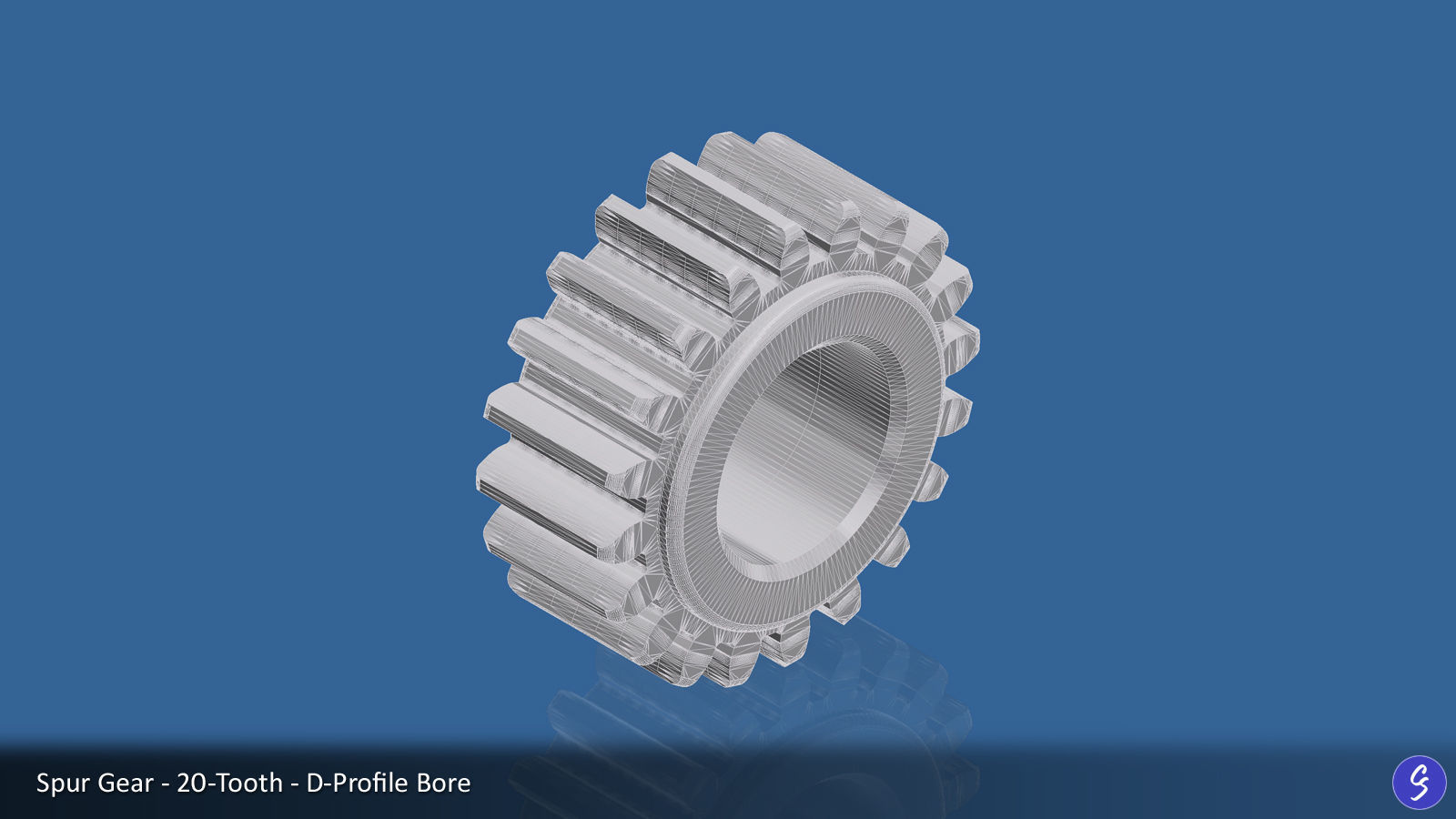 20-Tooth Spur Gear 03 3D print model_10