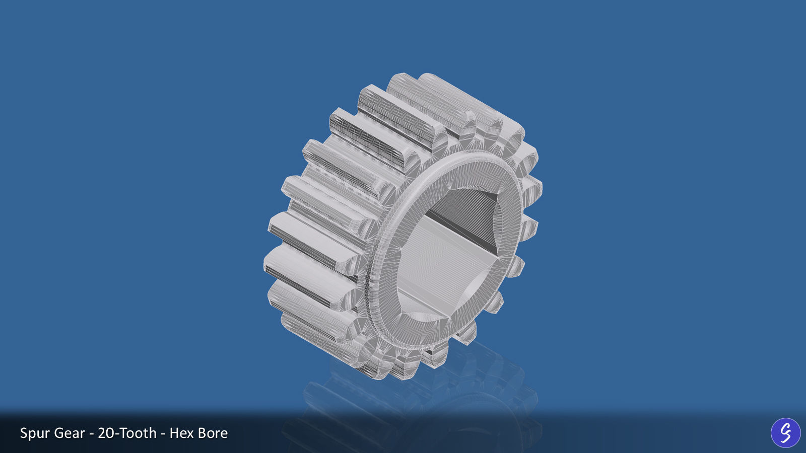 20-Tooth Spur Gear 03 3D print model_14
