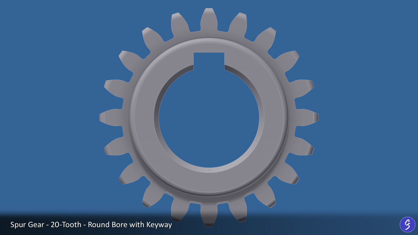 20-Tooth Spur Gear 03 3D print model_5