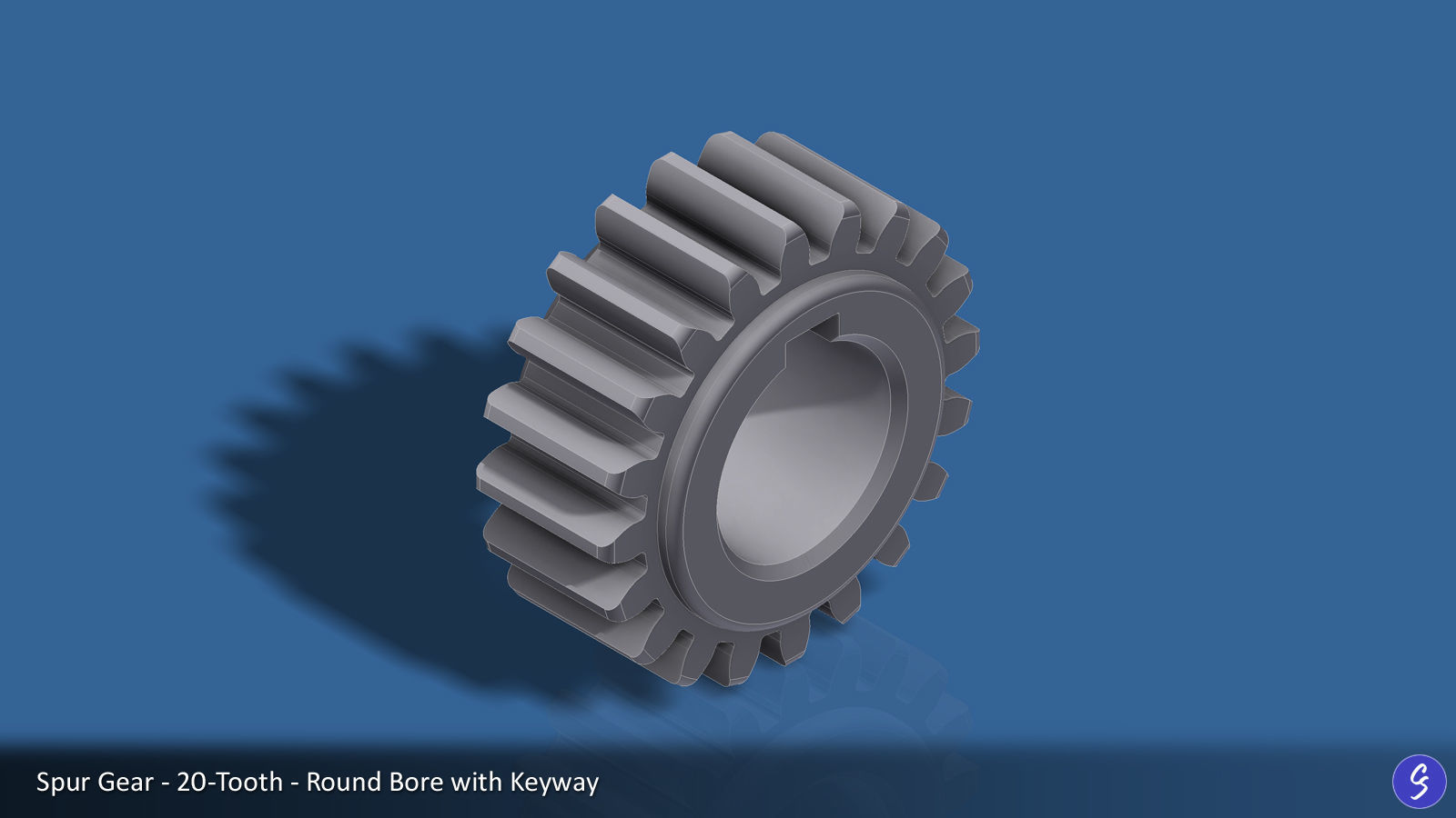 20-Tooth Spur Gear 03 3D print model_4