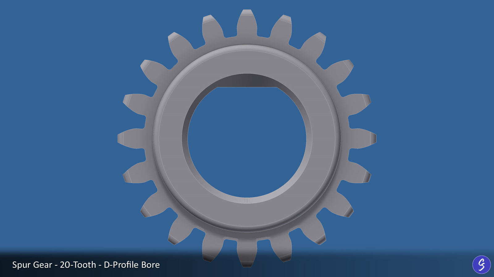 20-Tooth Spur Gear 03 3D print model_9
