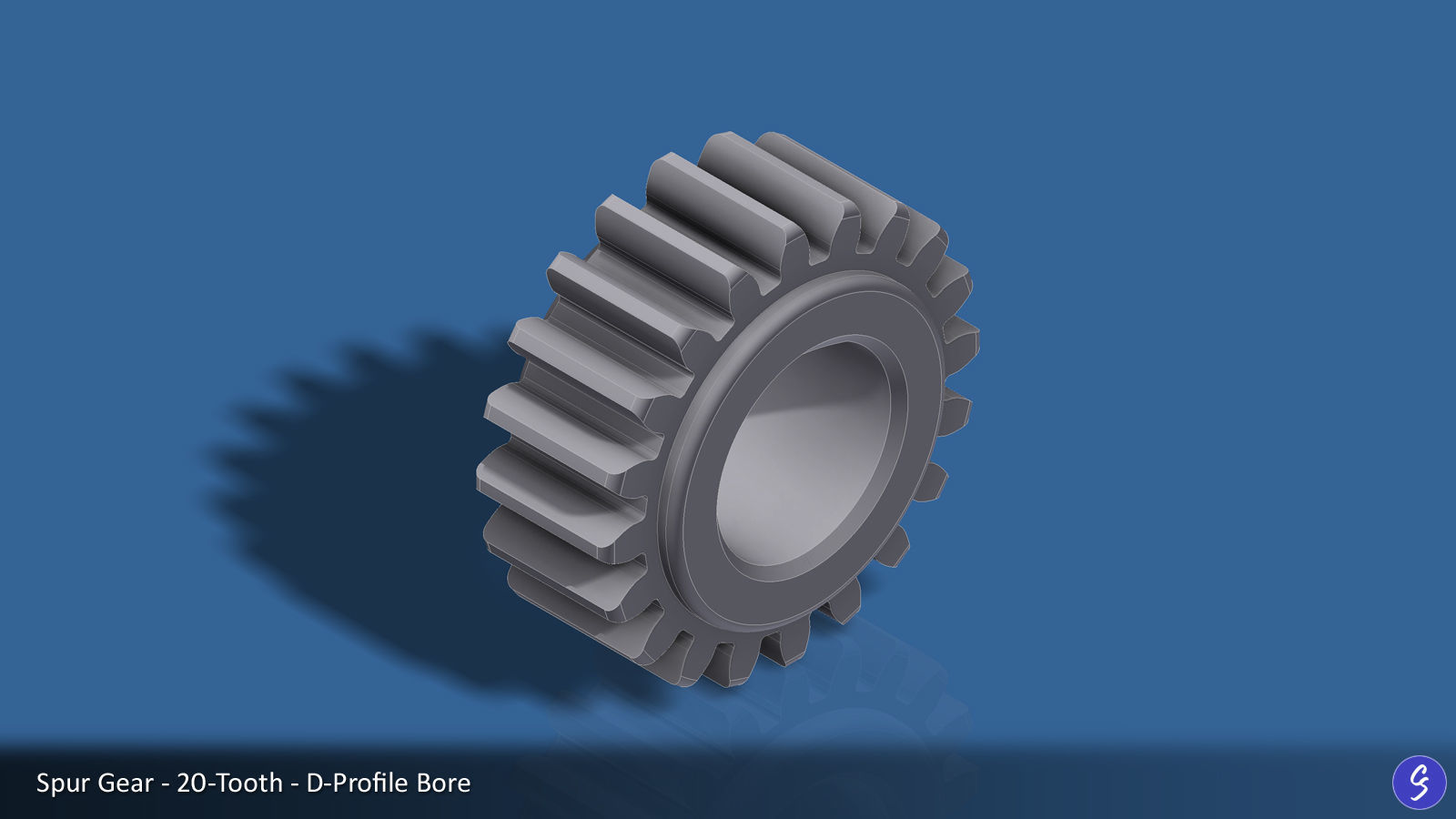 20-Tooth Spur Gear 03 3D print model_8